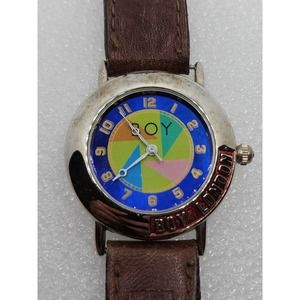Boy London Pinwheel Kaleidoscope multicolor wearable art dial Euro style Watch
